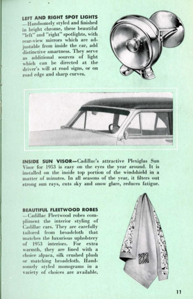 1953 Cadillac Accessories Booklet Page 12